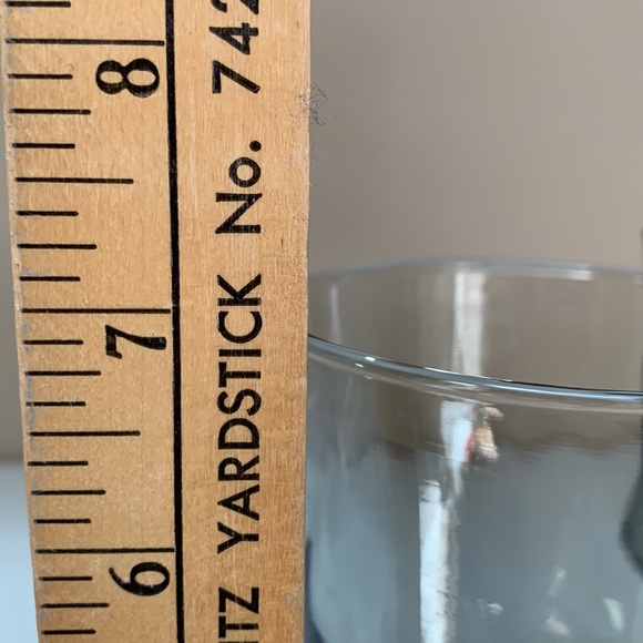 🔥2 Vintage Libby Smoke Gray Optic Swirl Wine Glasses - Picture 3 of 3